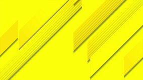 Yellow stripes and black lines abstract geometric background. Seamless looping motion design. Video animation Ultra HD 4K 3840x2160