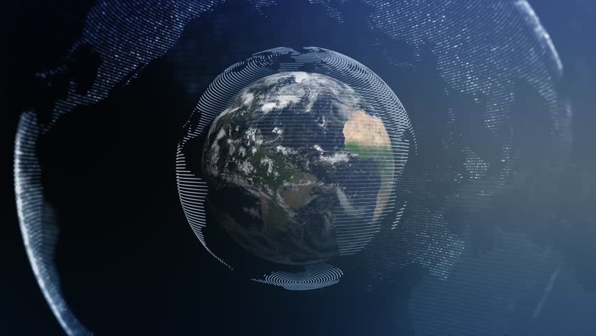Global communications, system and the world wide web. Digital world background. Blue planet earth from space high quality 4K resolution Cloud Computing in Digital Transformation news broadcast element Royalty-Free Stock Footage #1102042931