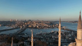 Ramadan Month Suleymaniye Mosque Drone Video, Suleymaniye Fatih, Istanbul Turkey