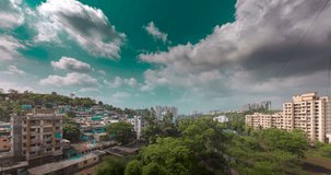 Thane Ghodbunder city day to Night time-lapse video thane west Maharashtra India 2023