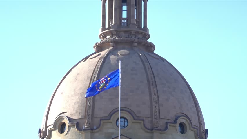 A close up to the Alberta Legislature Building, Legislative Assembly of Alberta and the Executive Council of Alberta also call the Ledge