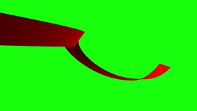 Red ribbon animation on green screen. Editable Background with keylight - Powered by Shutterstock - Get 15% off with code: PIKWIZARD15