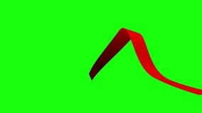 Red ribbon animation on green screen. Editable Background with keylight - Powered by Shutterstock - Get 15% off with code: PIKWIZARD15