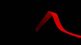 Red ribbon animation on black screen - Powered by Shutterstock - Get 15% off with code: PIKWIZARD15