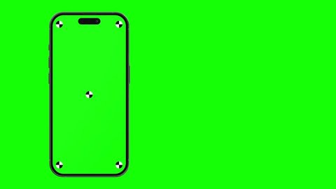 Smartphone with green screen isolated on green screen background. 4K animation with mobile phone mockup Video de stock