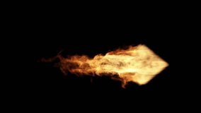 Isolated arrow burning fire flame seamless looping overlay on black background - Powered by Shutterstock - Get 15% off with code: PIKWIZARD15
