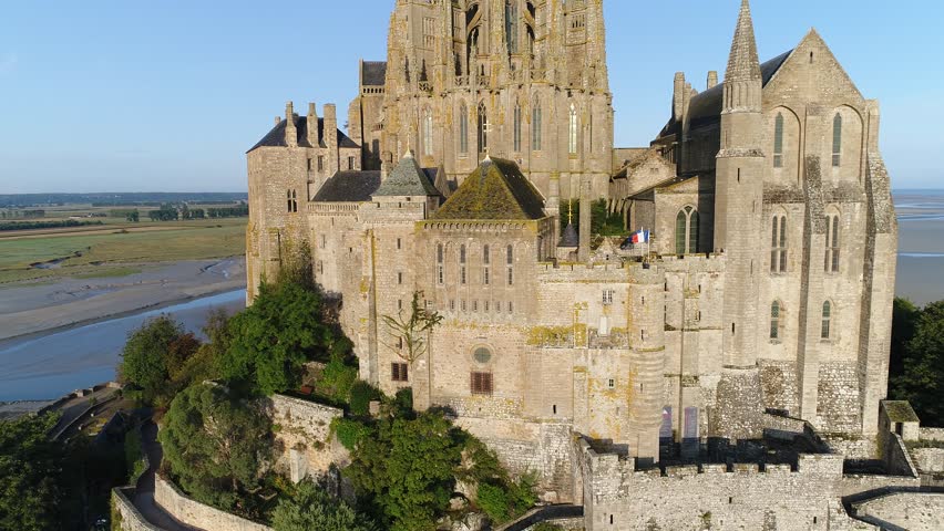 Mont Saint Michel, Manche, Normandy, France Royalty-Free Stock Footage #1102067525