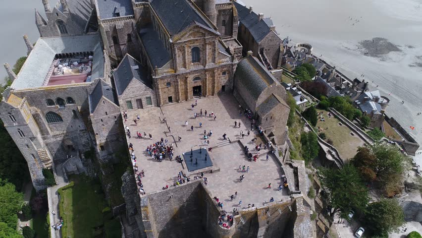Mont Saint Michel, Manche, Normandy, France Royalty-Free Stock Footage #1102067555