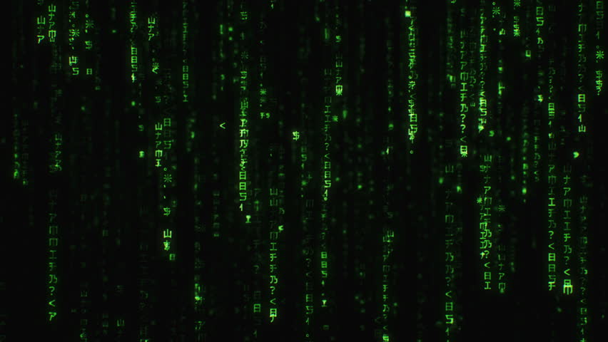 Matrix Code Digital Rain of Falling Green Characters Royalty-Free Stock Footage #1102071525