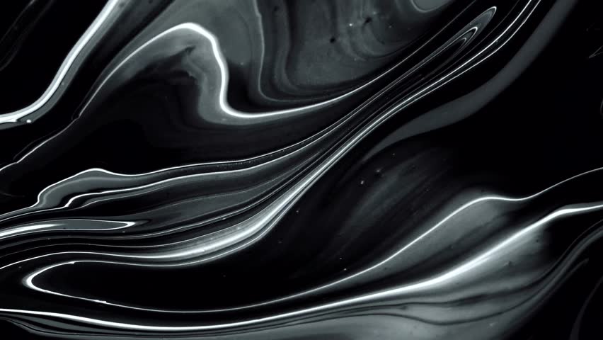 Abstract background of black and white liquid marble movement. Abstract background of marble liquid waves, water ripples, waves, colorful liquid paint. Beautiful liquid art 3D Abstract Marble video.4K Royalty-Free Stock Footage #1102092887
