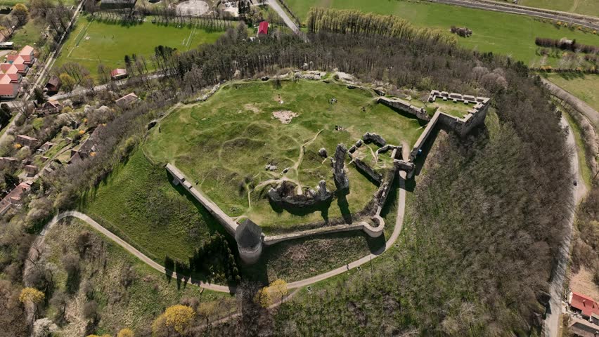 medieval fort ruins next to Nograd village in North Hungary. The fort of Nograd was built in 12th century. Destroyed by a thundersroke in 1685. there is in Borzsony mountains. It called Novigrad too
