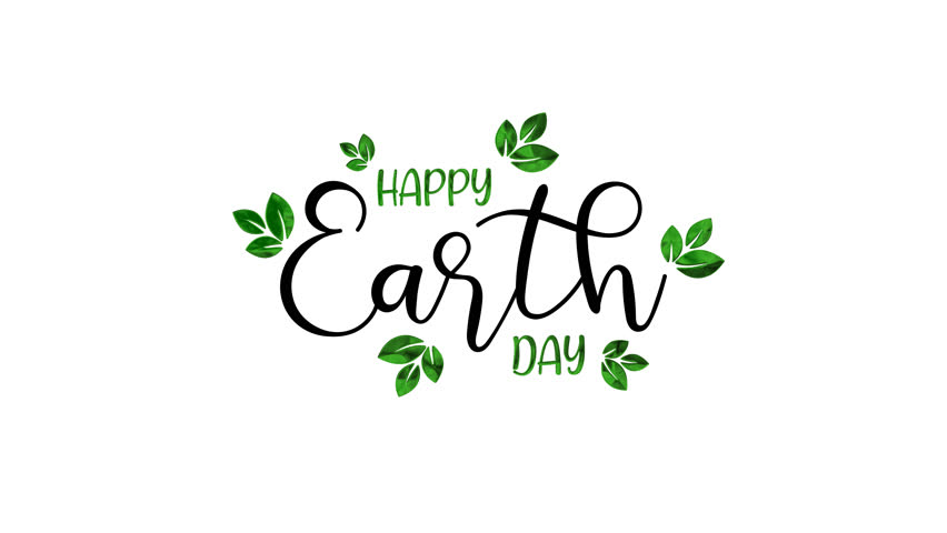Happy Earth day concept video footage 4k. Happy Earth day text animation with ornament leaf. Save the Earth concept. Happy Earth Day, 22 April. Suitable for greeting card and Celebrations Royalty-Free Stock Footage #1102109649
