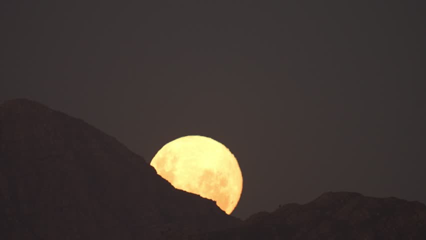 Full Moon Rise Above Mountains
