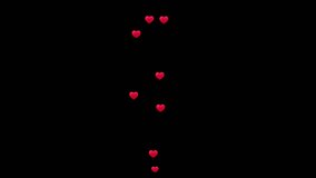 Social media emoji of hearts moving upwards direction on transparent background alpha channel	 - Powered by Shutterstock - Get 15% off with code: PIKWIZARD15