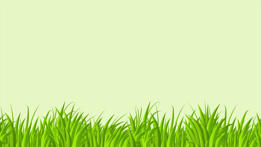 Looped animation of grass. Animation with grass moving. 4K seamless loop video footage