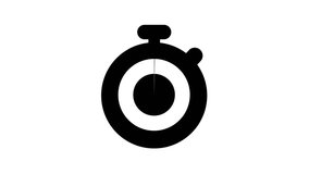 Stopwatch running. Time concept. Animation, cartoon, vector, illustration, clip art. Web symbol.