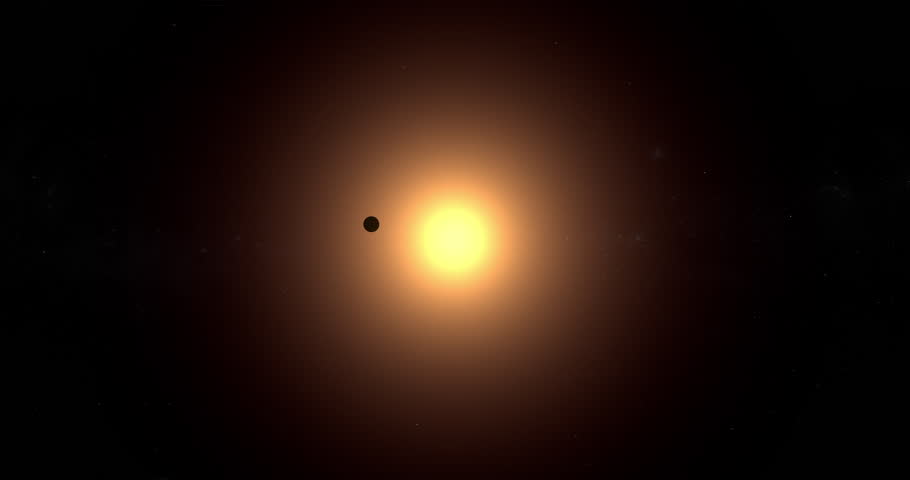 Habitable hypothetical exoplanet Toi 700 D orbiting front a red star Royalty-Free Stock Footage #1102136417