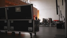 Installation of professional sound, light and stage equipment. 