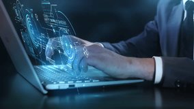 Working with data in augmented reality, close-up. - Powered by Shutterstock - Get 15% off with code: PIKWIZARD15