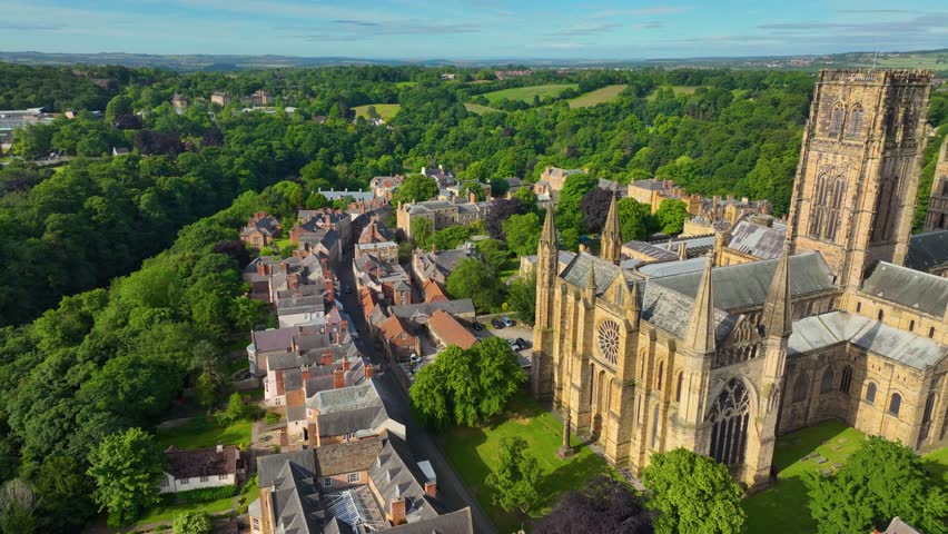 Durham Cathedral is a cathedral in the historic city center of Durham, England, UK. The Durham Castle and Cathedral is a UNESCO World Heritage Site since 1986. 