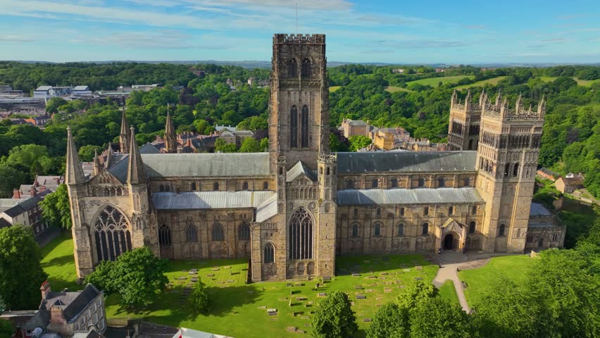 Durham Cathedral is a cathedral in the historic city center of Durham, England, UK. The Durham Castle and Cathedral is a UNESCO World Heritage Site since 1986. 