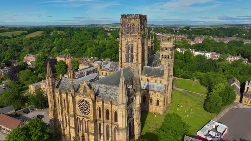Durham Cathedral is a cathedral in the historic city center of Durham, England, UK. The Durham Castle and Cathedral is a UNESCO World Heritage Site since 1986. 