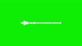 audio wave or frequency digital animation effect 4K movement on green screen background. Is a sound technology or audio recorders.