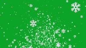 Snow falling down slowly 4K animation on Green screen. Christmas falling snow. Snowfall in holidays on chroma key background. - Powered by Shutterstock - Get 15% off with code: PIKWIZARD15