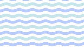 Wave pattern animated background. Wave seamless pattern motion background. Striped waves 2d animation. 4K seamless loop video footage