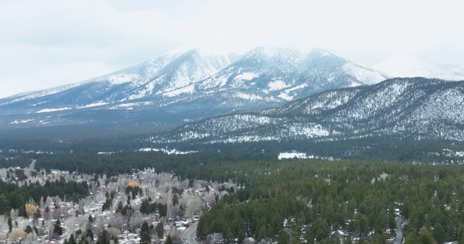 Aerial view of the Humphreys Peak in Flagstaff, Arizona.