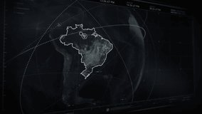 Authentication Protocol. Rotating Projection of Earth. The Country of Brazil is Analyzed for Unprotected Satellite Signal. The Footage of the Air Base was Accessed. Computer User Interface. - Powered by Shutterstock - Get 15% off with code: PIKWIZARD15