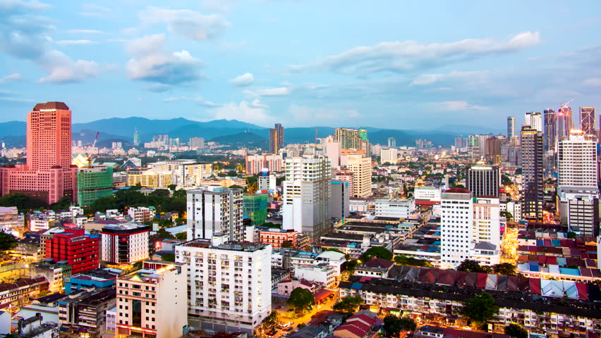 Nighttime timelapse of the Malaysian capital Kuala Lumpur.