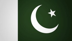 Pakistan Waving Flag Looping Animation Background