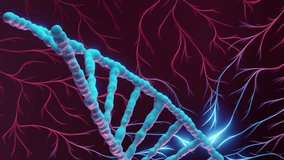 Vertical video of pulsing neural network with rotating DNA double helix - Powered by Shutterstock - Get 15% off with code: PIKWIZARD15