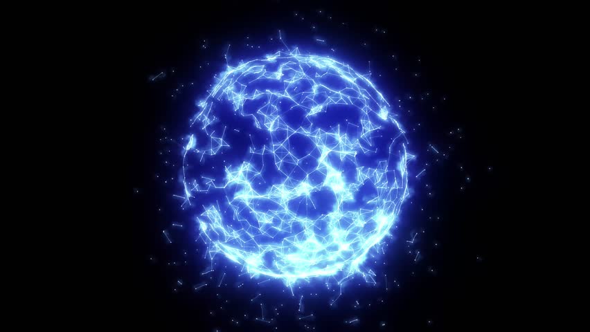 Blue telecommunications balloon. An abstract screensaver on the theme of world communications. | Shutterstock HD Video #1102184753