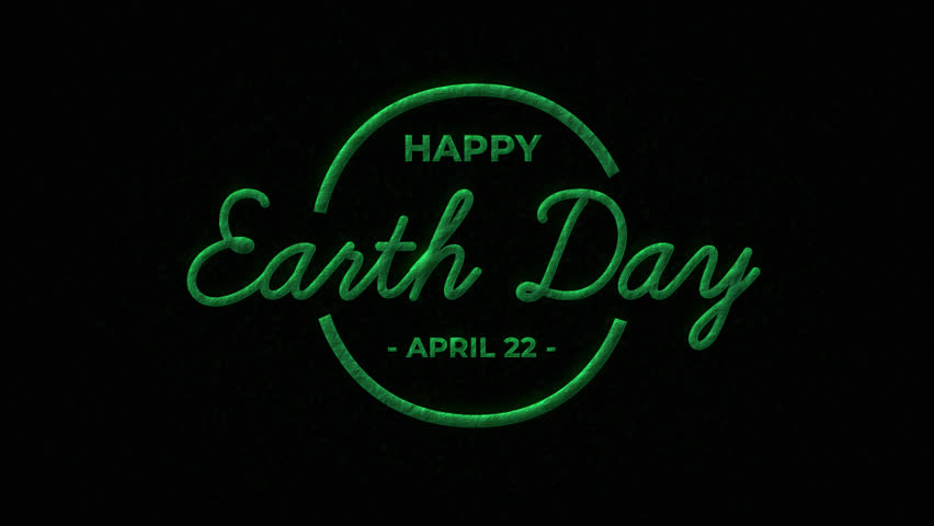 Happy Earth day concept video footage. Happy Earth day text animation with globe. Save the Earth concept. Happy Earth Day, 22 April. Suitable for greeting card and Celebrations Royalty-Free Stock Footage #1102199769