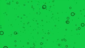lot of bubbles floating animation on green screen background