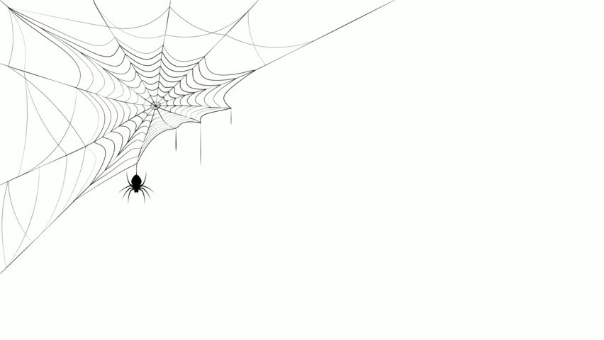 Animated spider web sways in the wind. The spider descends and climbs up and down on the cobweb. Emptiness and despondency. Looped video Royalty-Free Stock Footage #1102203571
