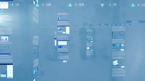 Animation of digital clock over graphs, texts, trading board against abstract background. Digital composite, multiple exposure, report, business, time, stock market and technology concept. - Powered by Shutterstock - Get 15% off with code: PIKWIZARD15