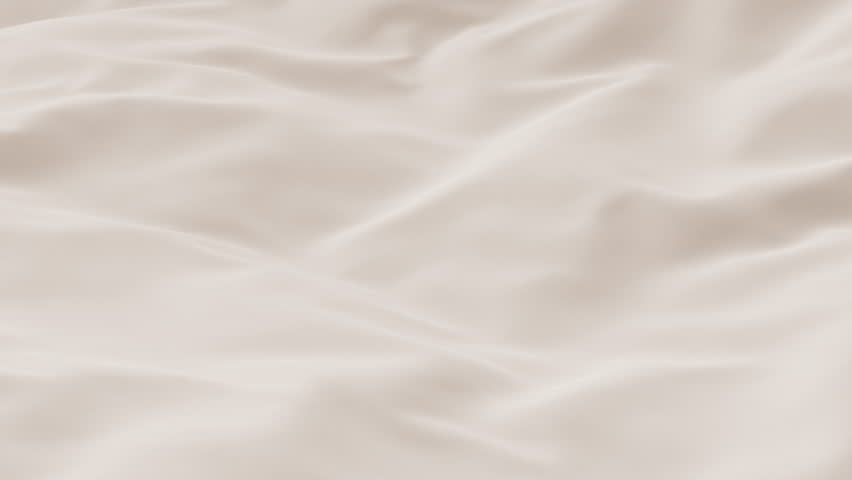 Abstract milky light beige silk background wave cloth fabric pastel tissue waving textile 3D render fluttering wavy liquid aqua fluid milk cream texture. Animation motion design business ads wallpaper Royalty-Free Stock Footage #1102210667