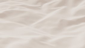 Abstract milky light beige silk background wave cloth fabric pastel tissue waving textile 3D render fluttering wavy liquid aqua fluid milk cream texture. Animation motion design business ads wallpaper