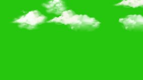 Sky, cloud moving green screen chroma key sky 4K 60 fps video animation for advertise, marketing, nature view etc. 