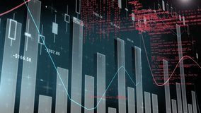 Animation of digital clocks over multiple graphs against computer language on black background. Digitally generated, hologram, time, report, business, coding and technology concept. - Powered by Shutterstock - Get 15% off with code: PIKWIZARD15