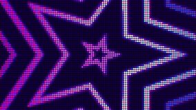 Abstract star LED animation for celebration design. Blue retro background. Vintage neon vertical video for fashion event or night disco party. Shiny glowing stars. TV show and pop music stage concept - Powered by Shutterstock - Get 15% off with code: PIKWIZARD15