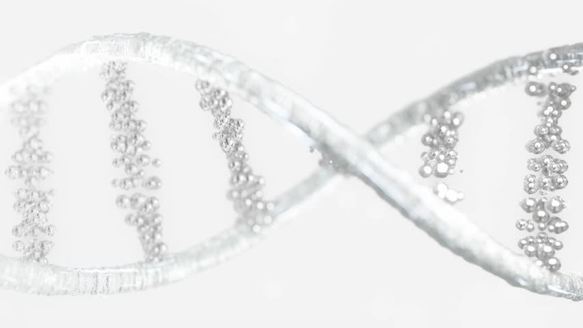 DNA molecule from particles. has white appearance, transparent. can be used in education, science or cosmetics industry background. Element animation seamless loop. 3D Render. | Shutterstock HD Video #1102248079