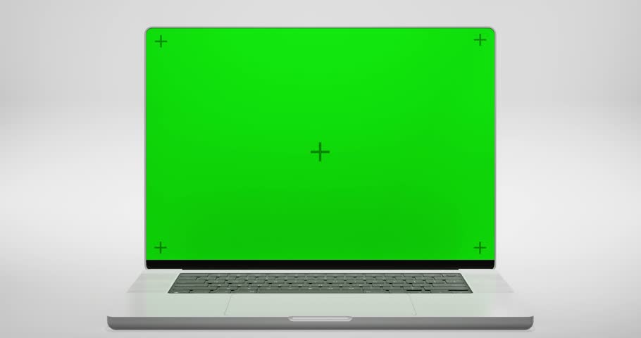 Empty Green Screen Display Laptop And Paste Background E Business Blog Or Gaming App. Copy 3D Pc With Clear Chroma Key For Mockup. Concept Computer Technological On Video Call Close-Up 4K
 Royalty-Free Stock Footage #1102248115