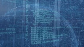 Animation of globe icon, network of connections and data processing against computer server room. Cyber security and business data storage technology concept - Powered by Shutterstock - Get 15% off with code: PIKWIZARD15