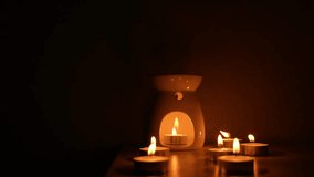 Aroma lamp with burning candle essential oil. Aromatherapy, essential oil - Powered by Shutterstock - Get 15% off with code: PIKWIZARD15