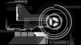 Animation of clock, scope scanning and data processing on digital screen. global digital interface, technology and networking concept digitally generated video. - Powered by Shutterstock - Get 15% off with code: PIKWIZARD15