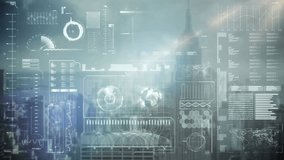 Animation of scope scanning and data processing on digital screen. global digital interface, technology and networking concept digitally generated video. - Powered by Shutterstock - Get 15% off with code: PIKWIZARD15